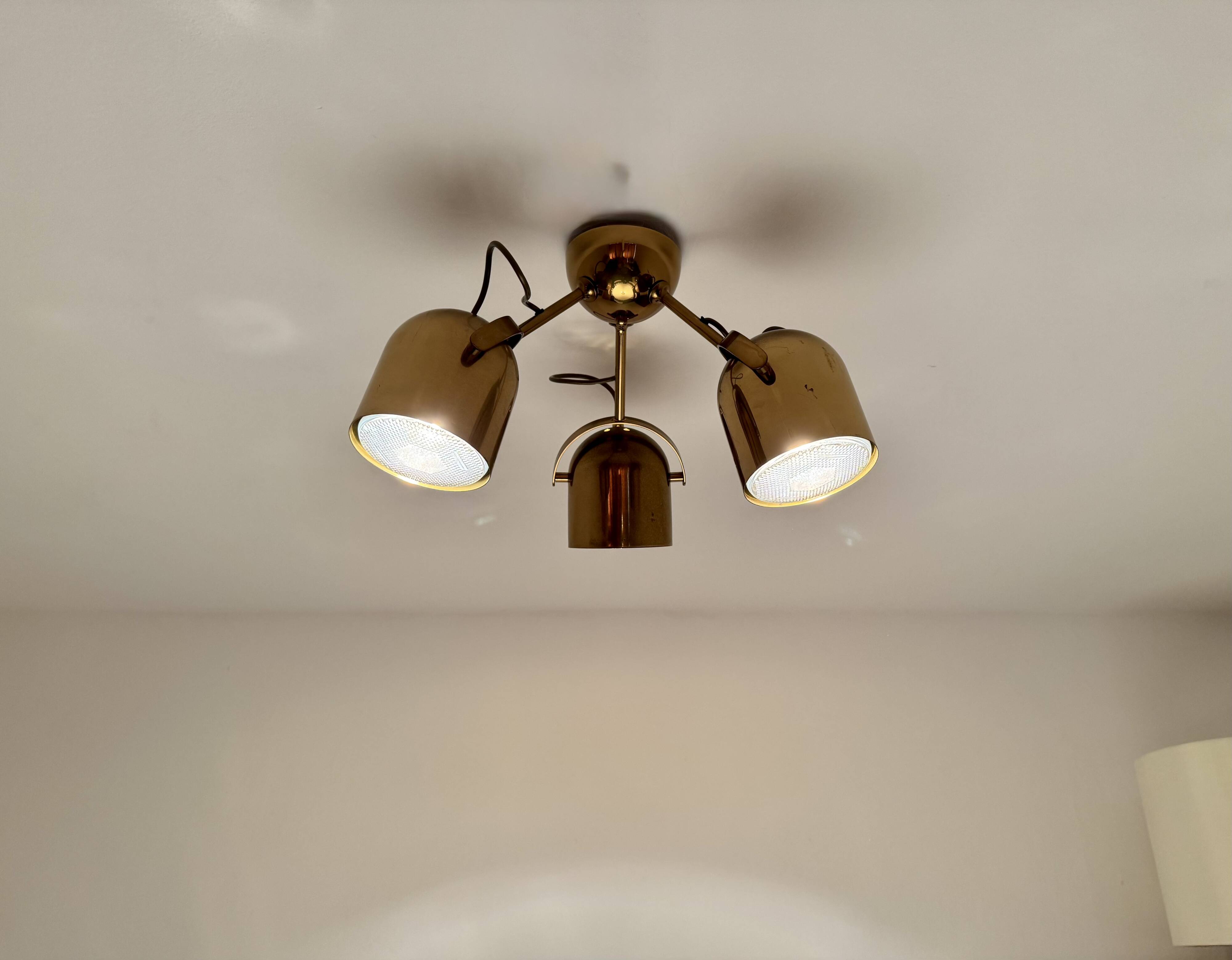 Adjustable Brass Spot Ceiling Lamp by Florian Schulz