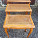 Louis XV style pull-out tables cannées, vintage, 60s