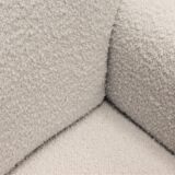 Mid-Century Gigi Radice for Minotti White Boucle Curved Six Legs Sofa