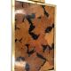 Hollywood regency brass and leaves resin tray, Montagnani Firenze Italy 1970s