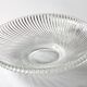 Vintage Clear Ribbed Glass Bowl / Stylish Heavy Platter by Veropa / 1970s