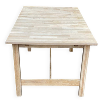 Table à manger scandinave rénovée en chêne 145-200cm
