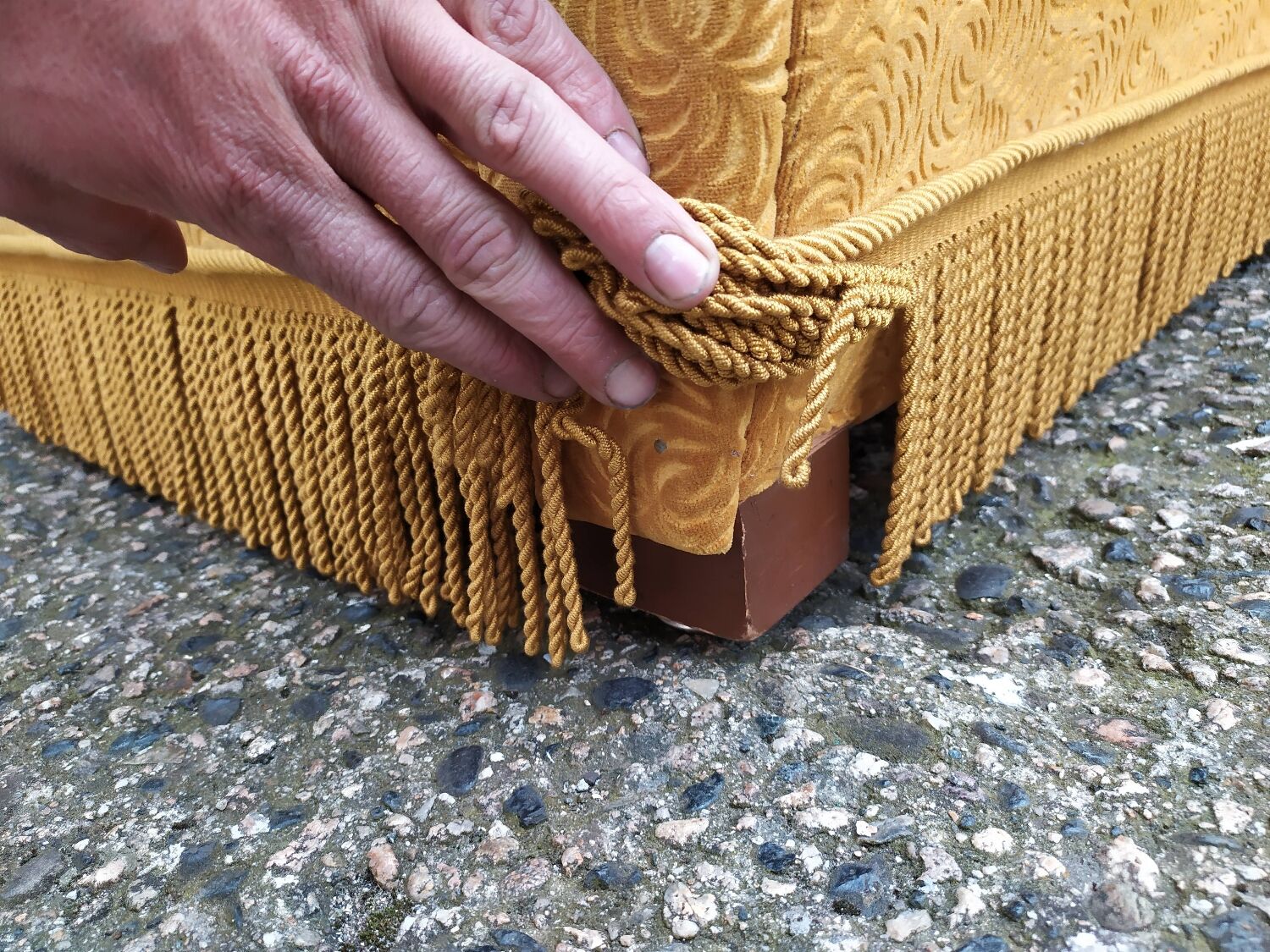 Pair of mustard club chairs