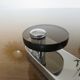 Fontana Arte chrome metal and smoked glass coat rack 70