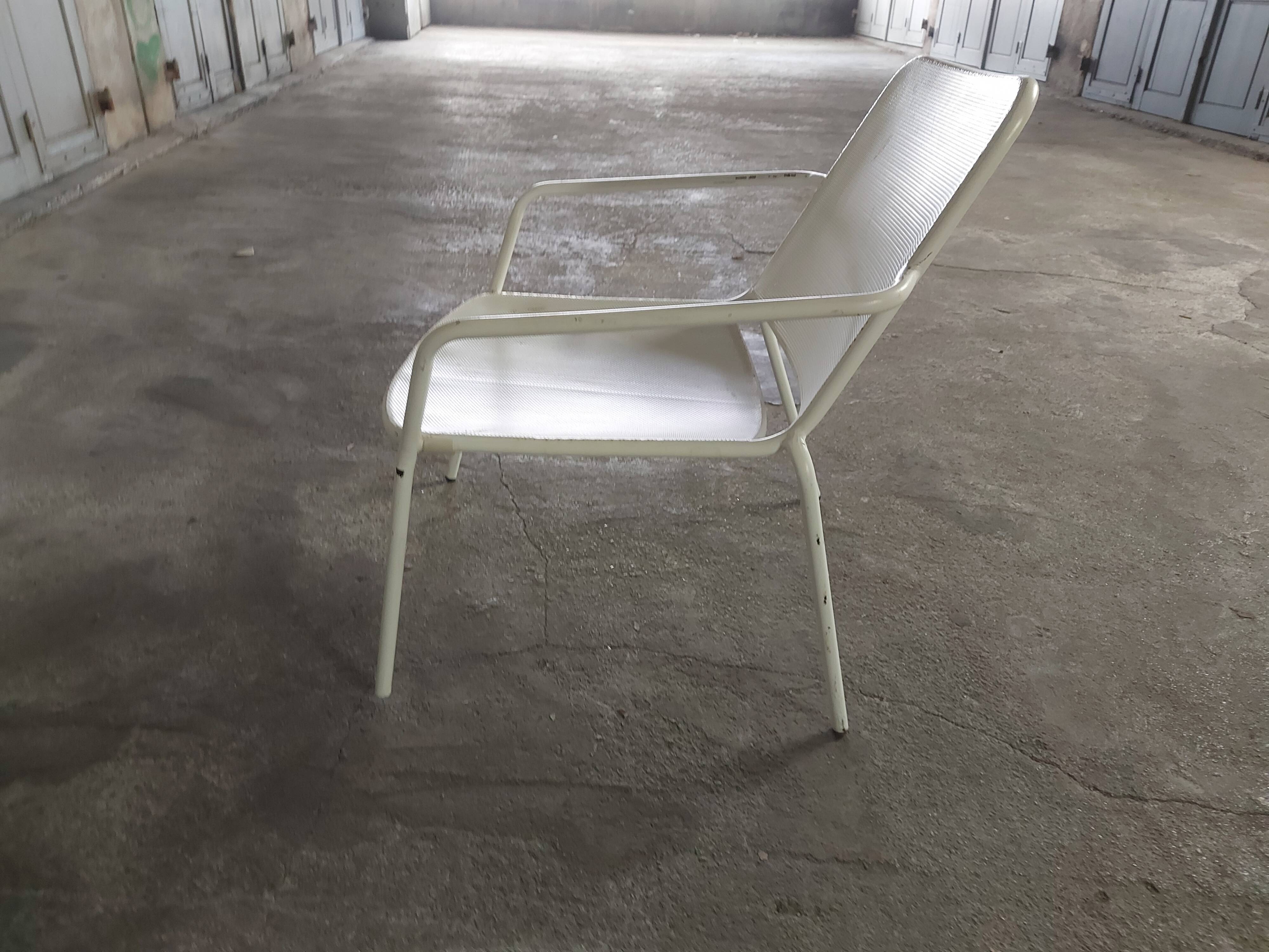 Vintage garden metal armchair