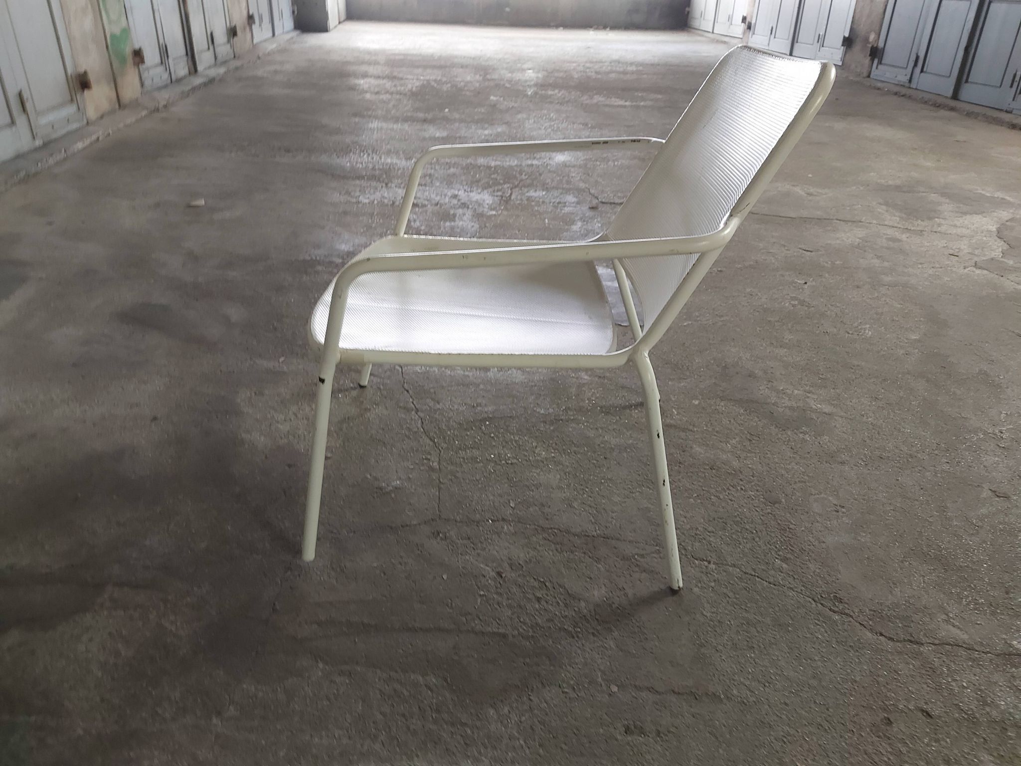 Fauteuil en métal de jardin vintage