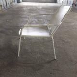 Vintage garden metal armchair