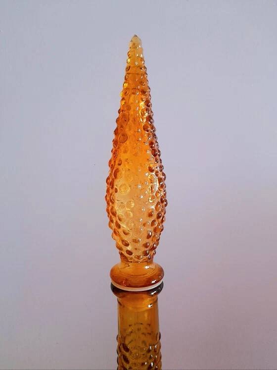 Carafe ambre Empoli italienne, 1970