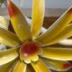 Vintage floral metal painted chandelier – 3 lights – 1970s