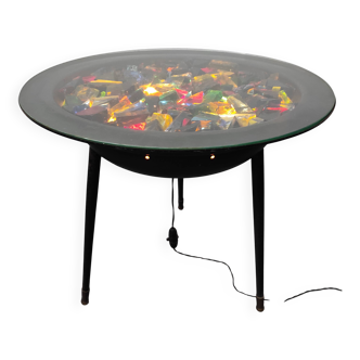 Table basse 1950 lumineuse