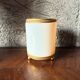 Rare vase/pot in white opaline and brass.
