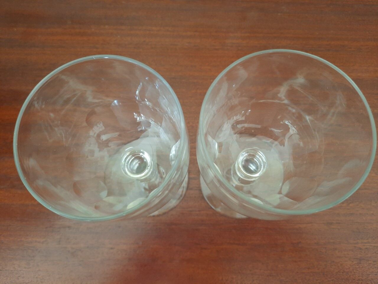 Crystal wine glasses