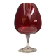 Empoli red large glass shape vase 1960s