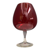 Vase en verre rouge grand format Empoli des années 1960