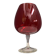 Empoli red large glass shape vase 1960s
