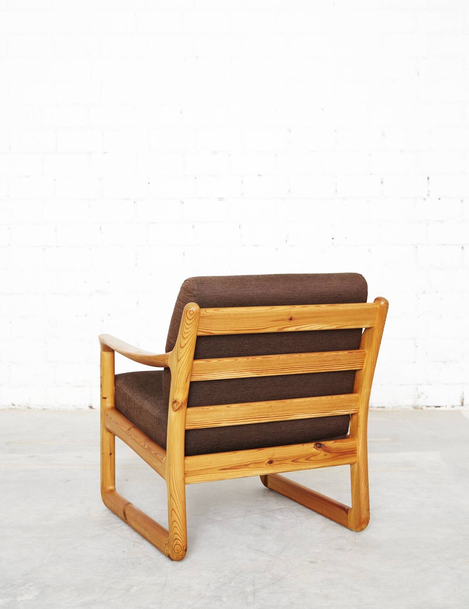 Danish Modern Pine  Armchair & Stool  by C. F. C. Silkeborg