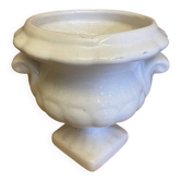 Vintage White Ceramic Médicis Vase Made in France #E016