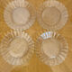Set of four vintage Duralex Marguerite plates
