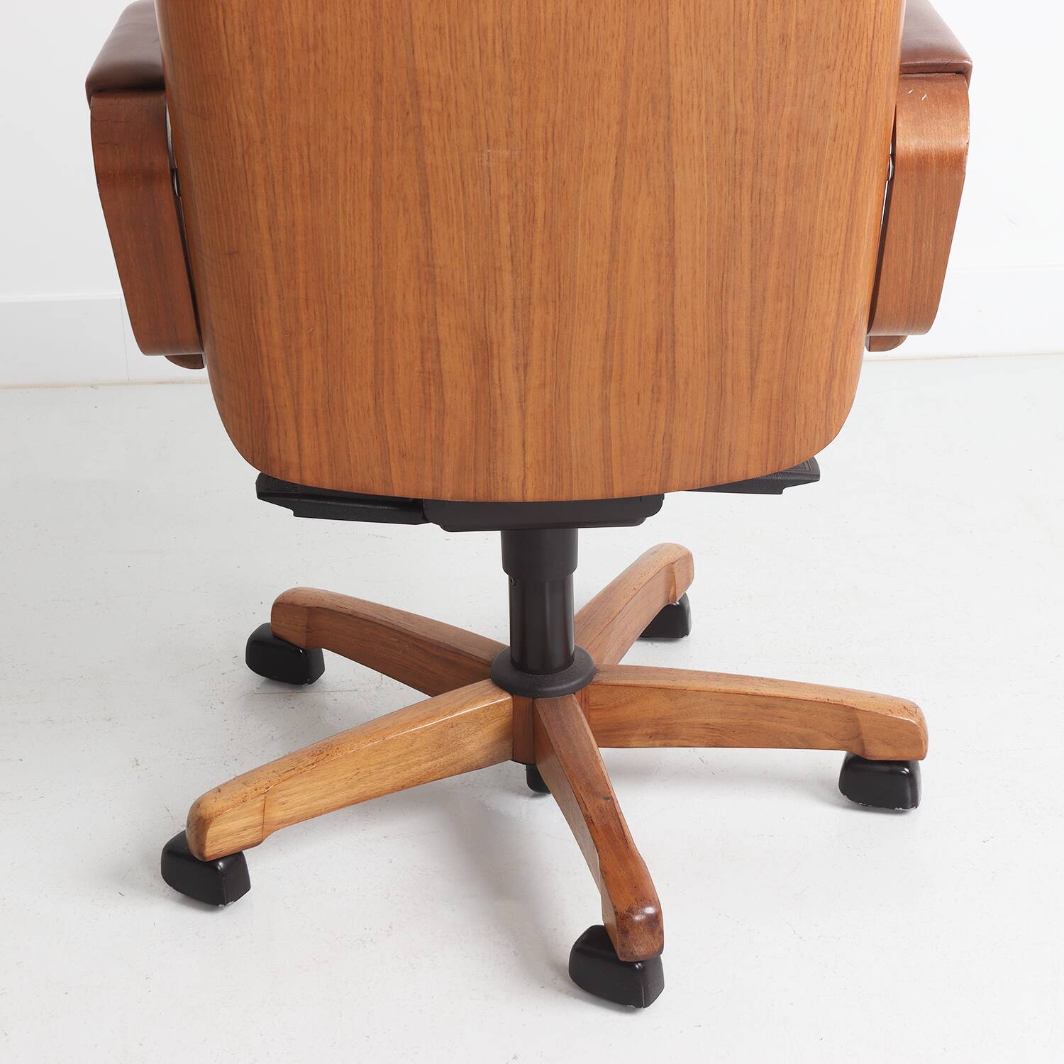 Fauteuil de bureau vintage en cuir