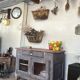 Rustic buffet with a patina