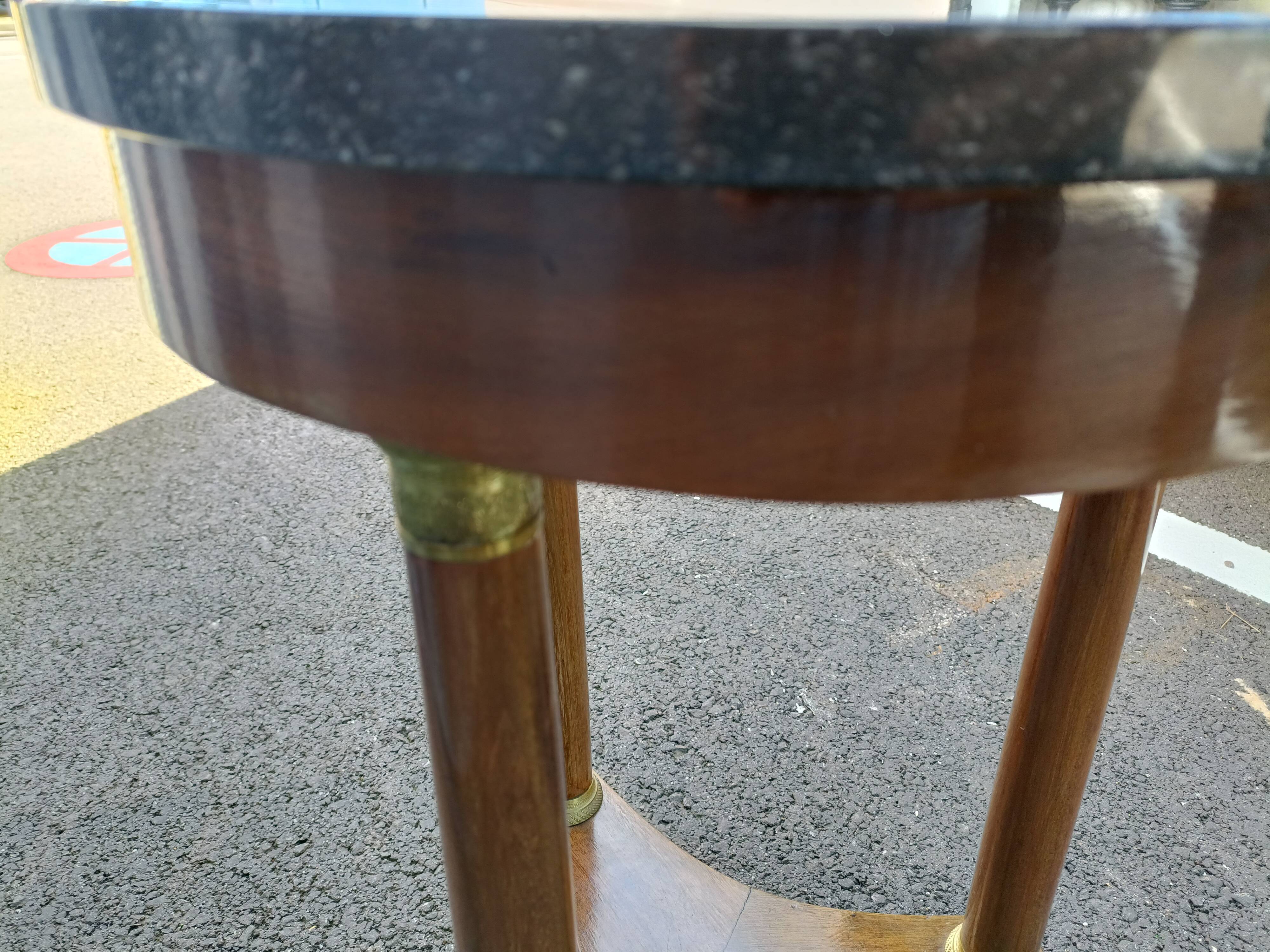 Gueridon side table empire style marble top