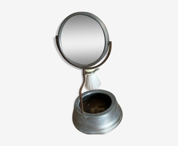 Ensemble rasage vintage blaireau et miroir