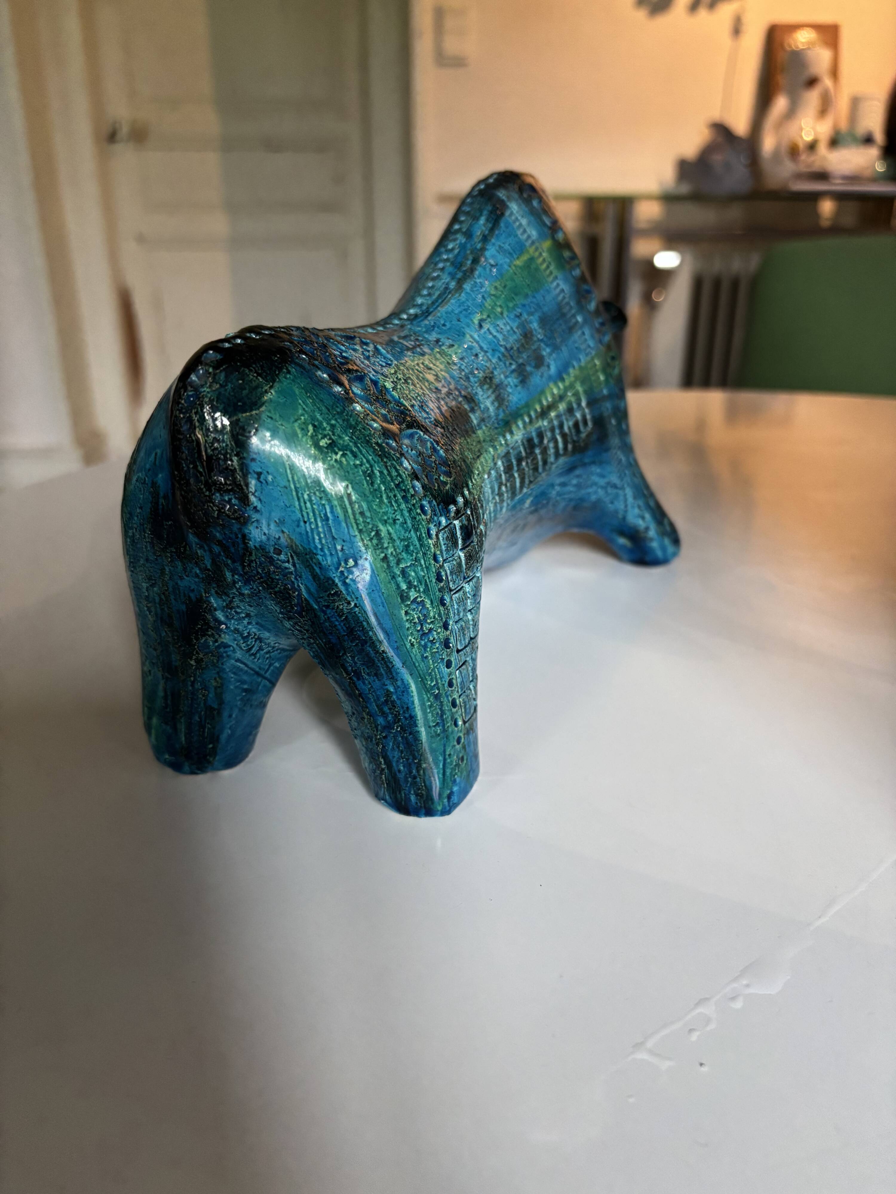 Sculptural bull by Aldo Londi for Bitossi Ceramiche, Italy 1960