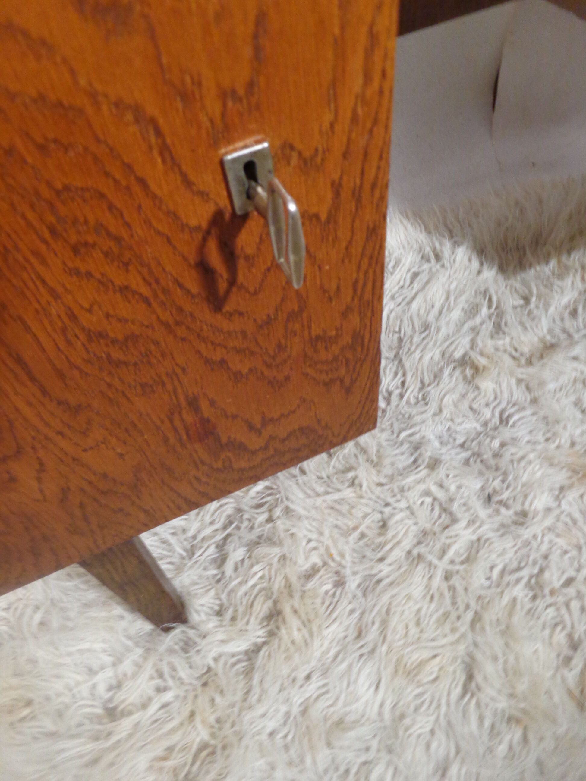 Scandinavian vintage office of the 60s light oak