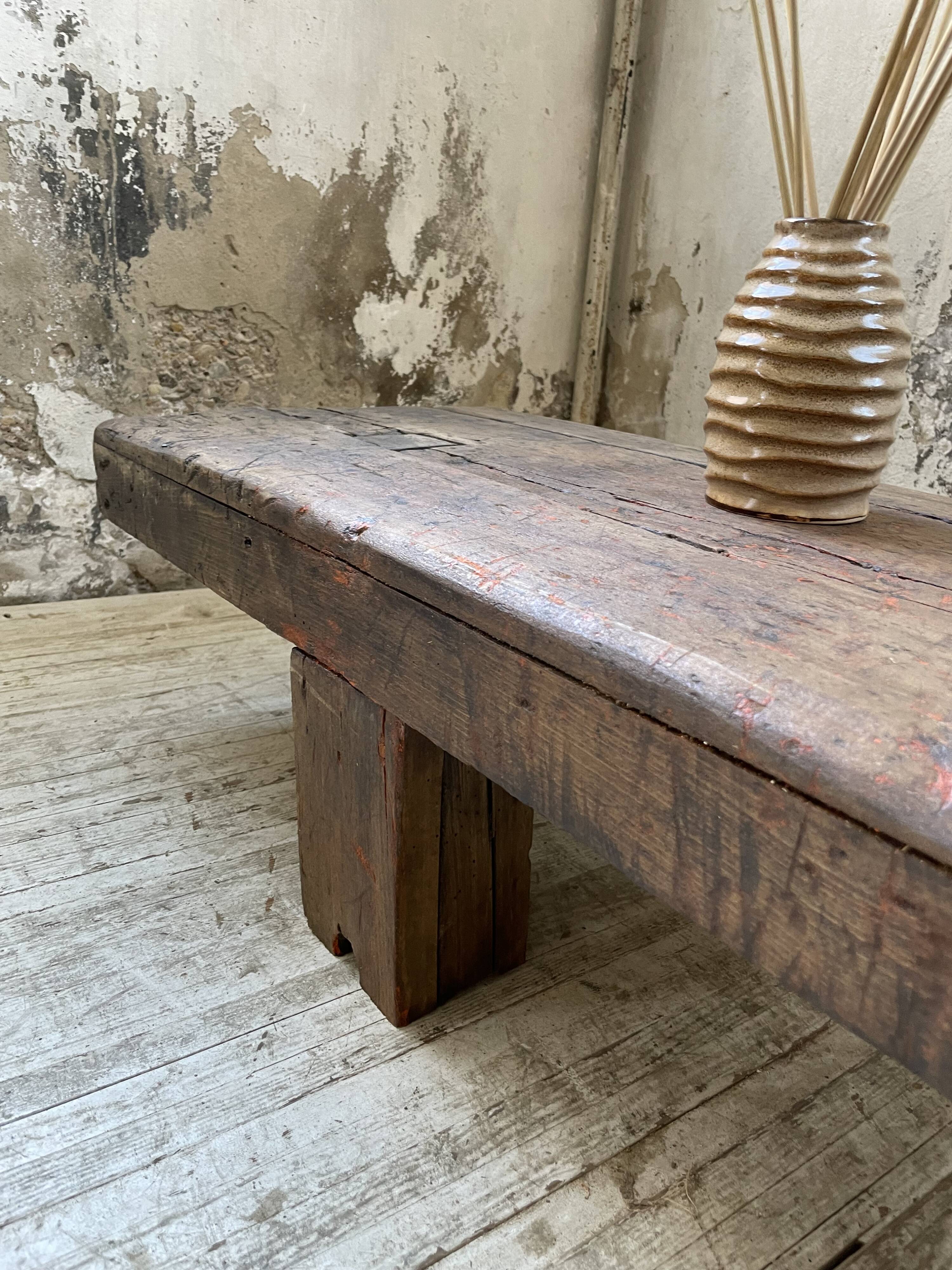 Workbench bench coffee table solid oak XXL