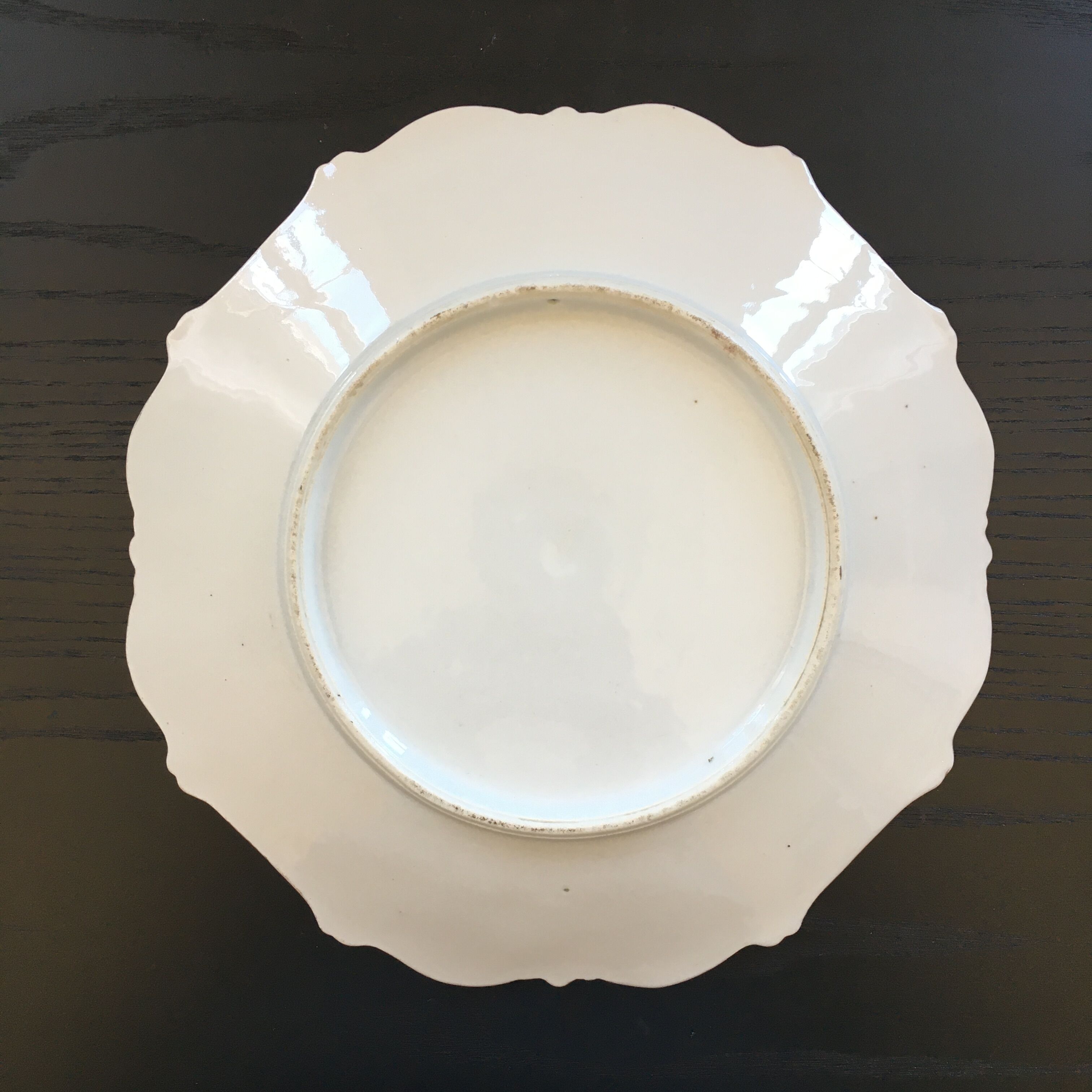 Dish painted woodcocks decoration