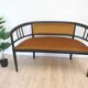 Vintage Art Nouveau Bentwood Bench: Cushioned 1950s Seating