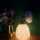 Vintage glass globe wall light in yellow from Clichy.