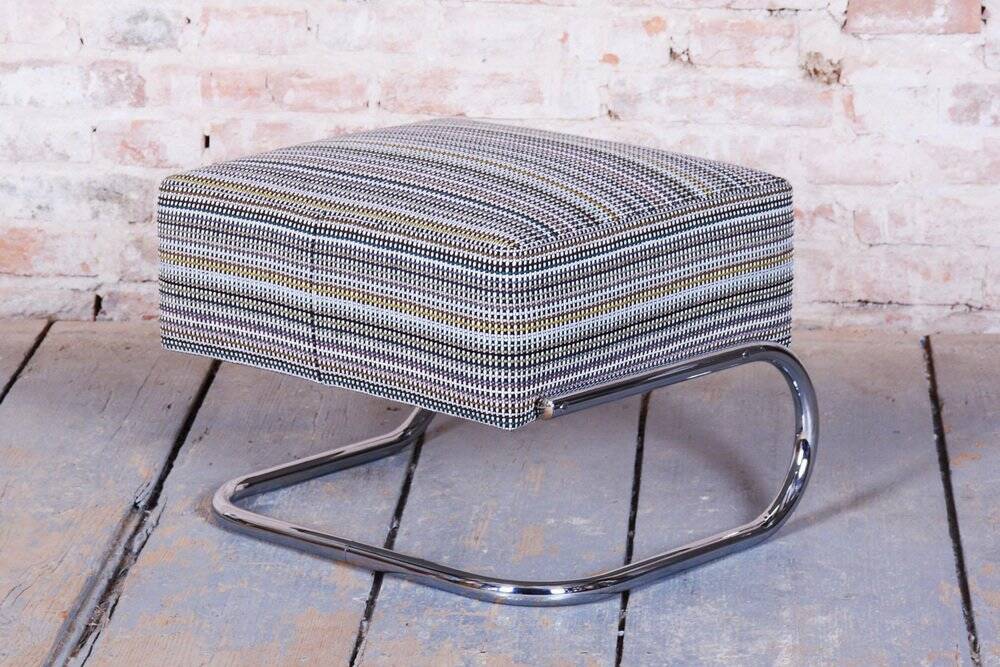 Set of Czech Bauhaus Armchair and Ottoman attributed to W. Gispen for Mücke-Melder, 1930s, Set of 2