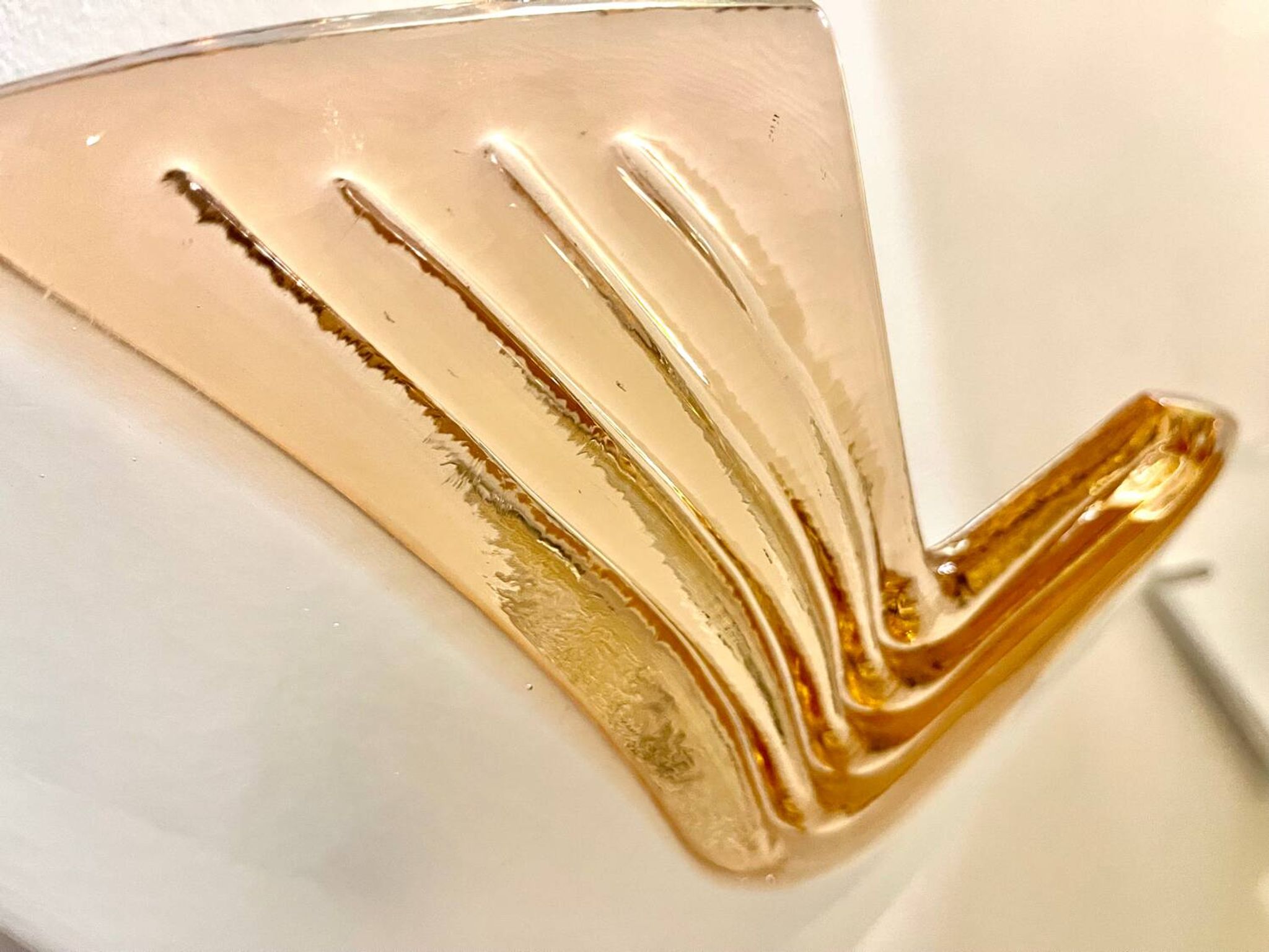 La murina paire d applique verre Murano ,Italie 1980