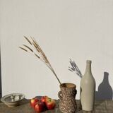 Vintage 70s shell vase