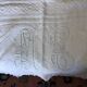 19th bed top in cotton piqué marked MC