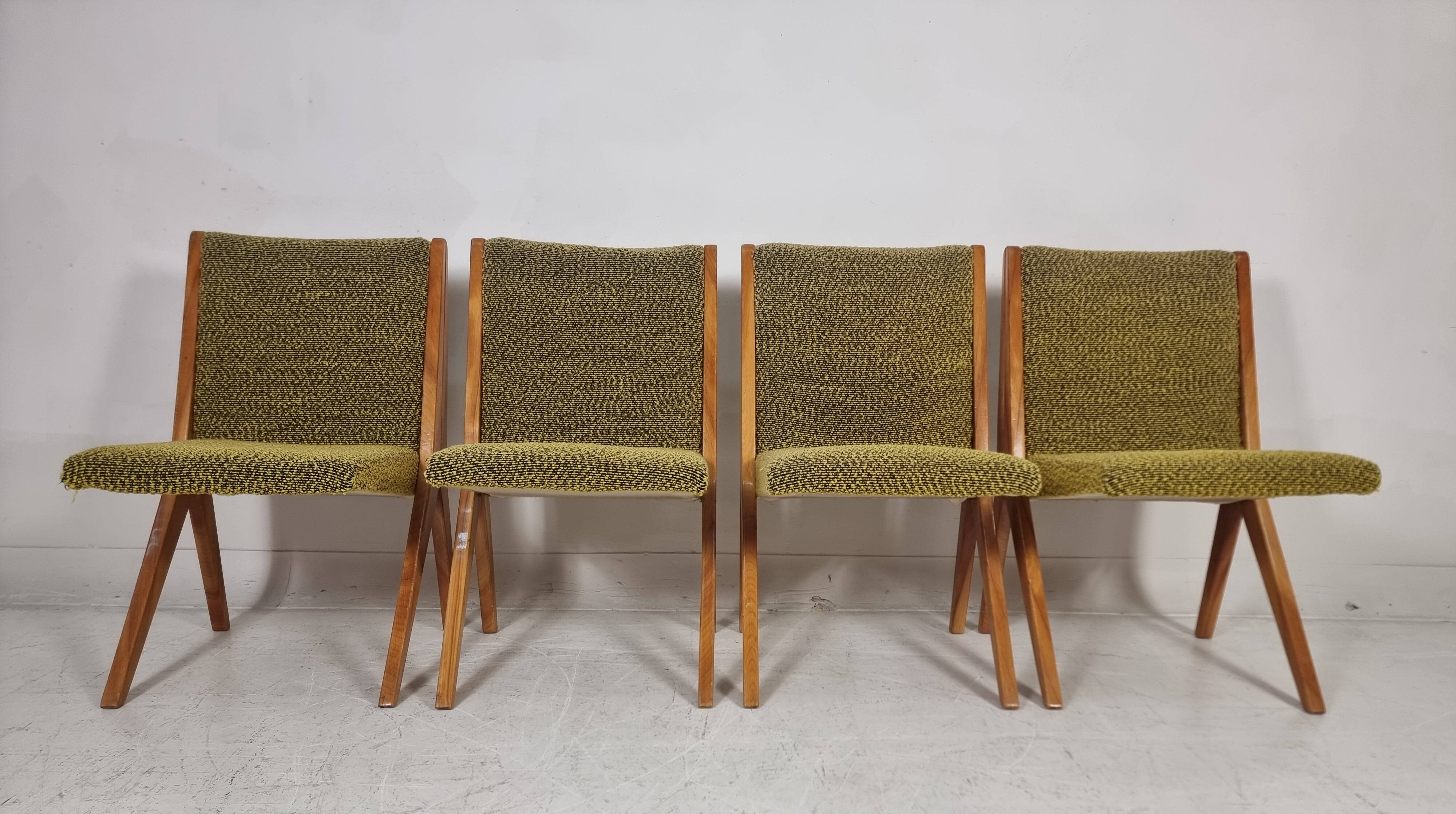 Vintage Chairs, 1970s, Set of 4
