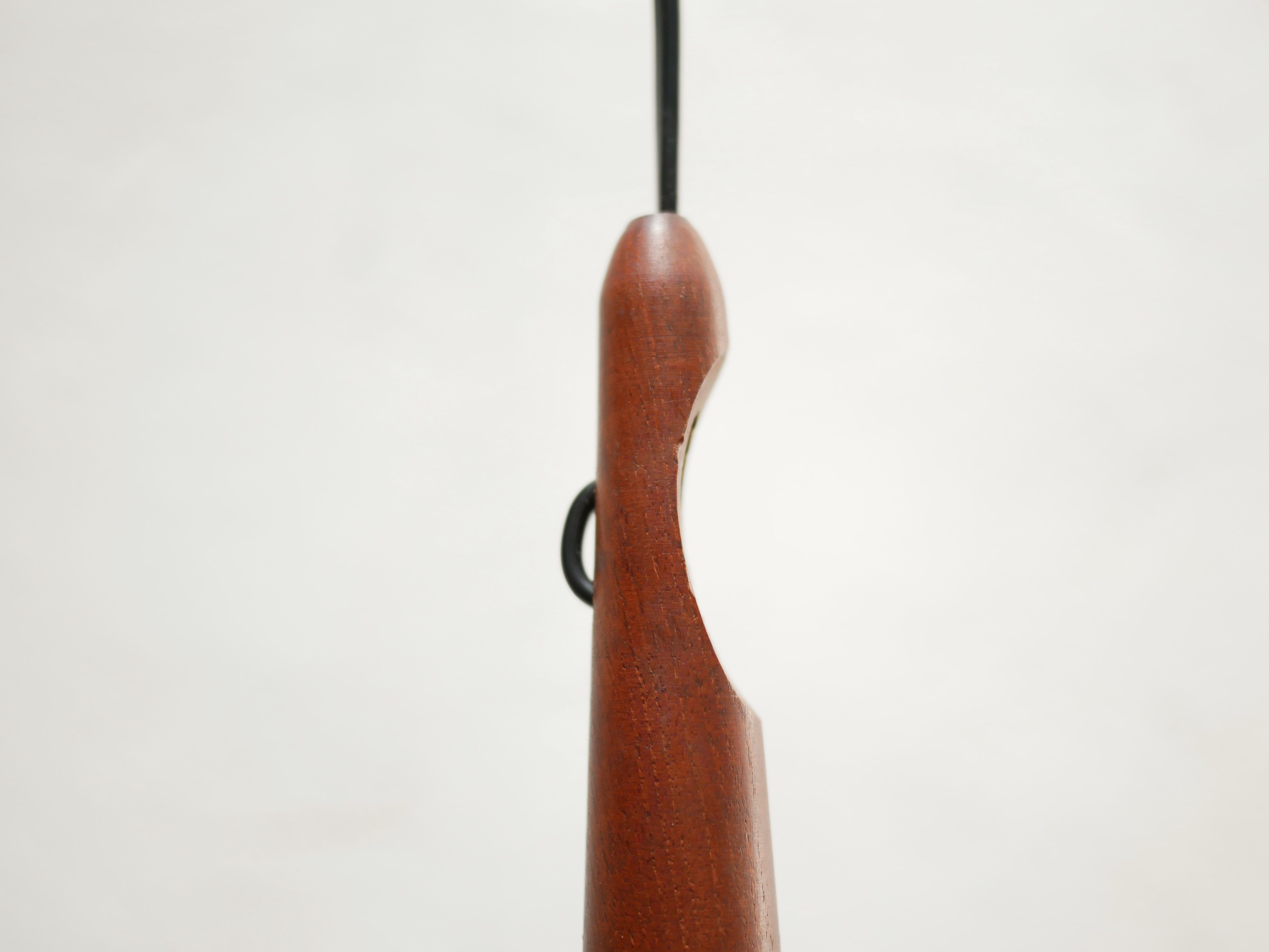 Scandinavian suspension opaline and teak by Uno and 'Sten Kristiansson' for Luxus editions