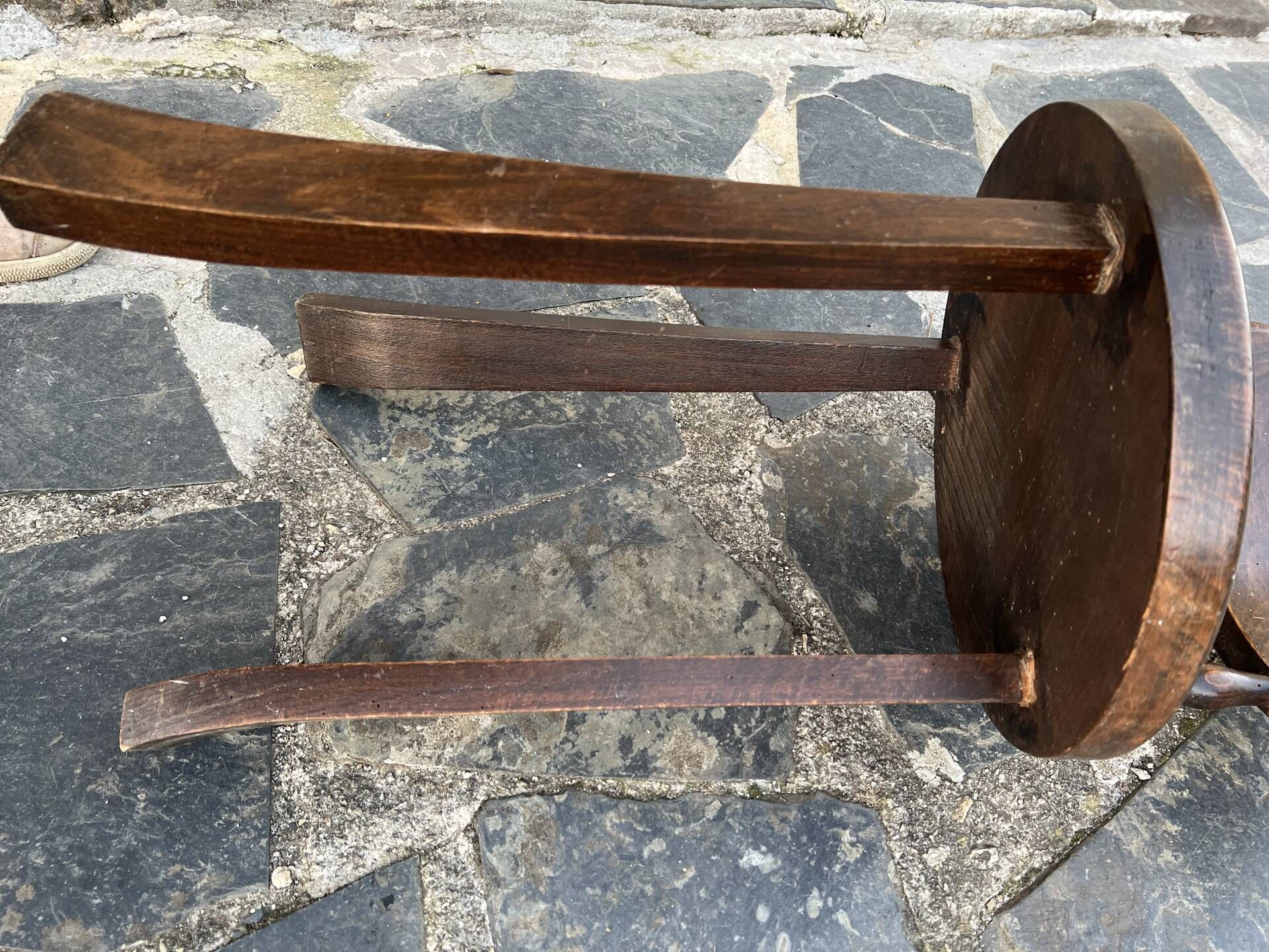 Brutalist tripod chair in the style of Charles Dudouyt – Popular art, 1940s