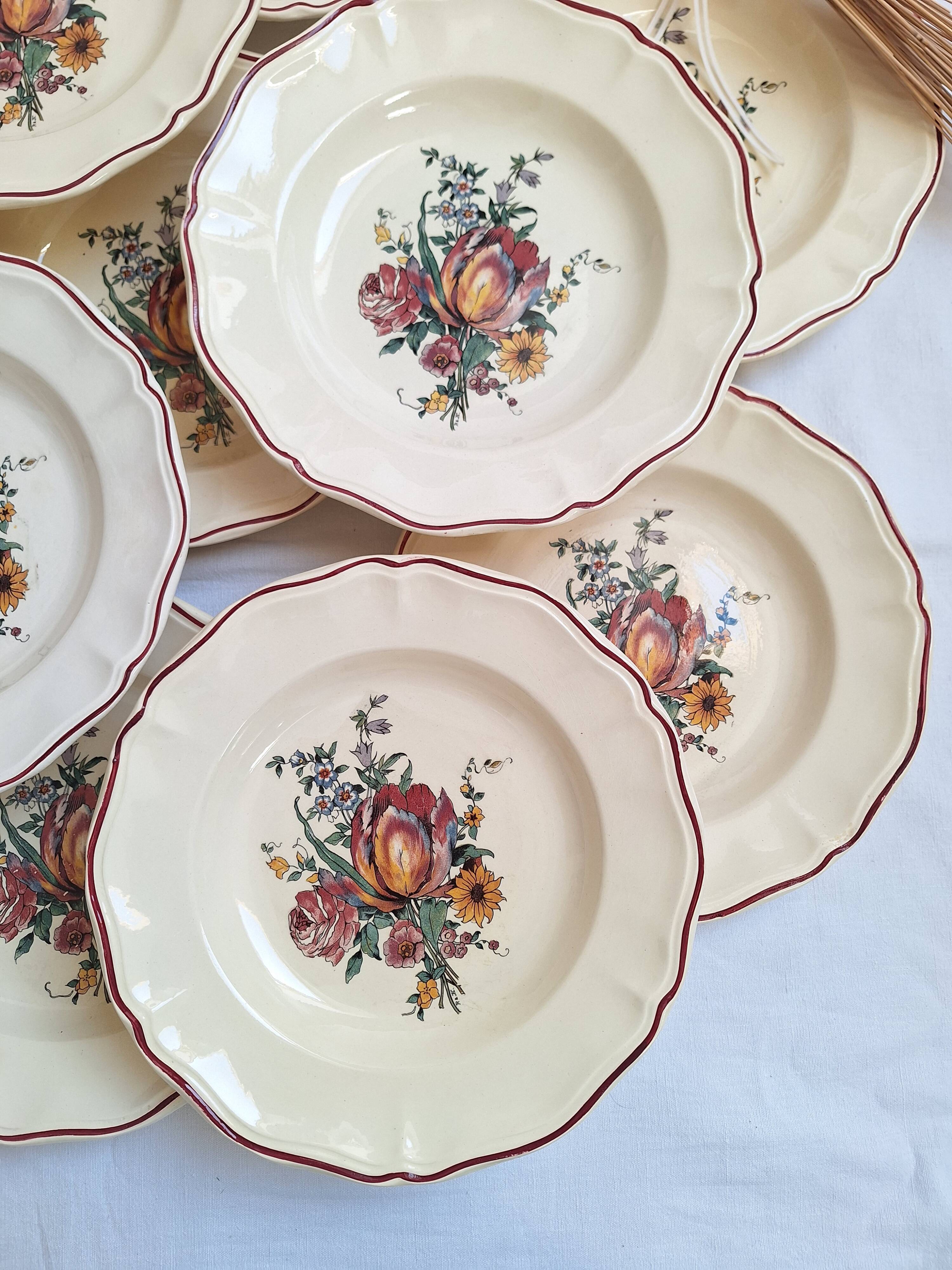Deep plates Digoin Sarreguemines Model Loraine