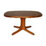 Table ovale pied central avec 2 rallonge en noyer 60
