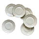 Set of 6 antique dessert plates with gilding, Sologne porcelain