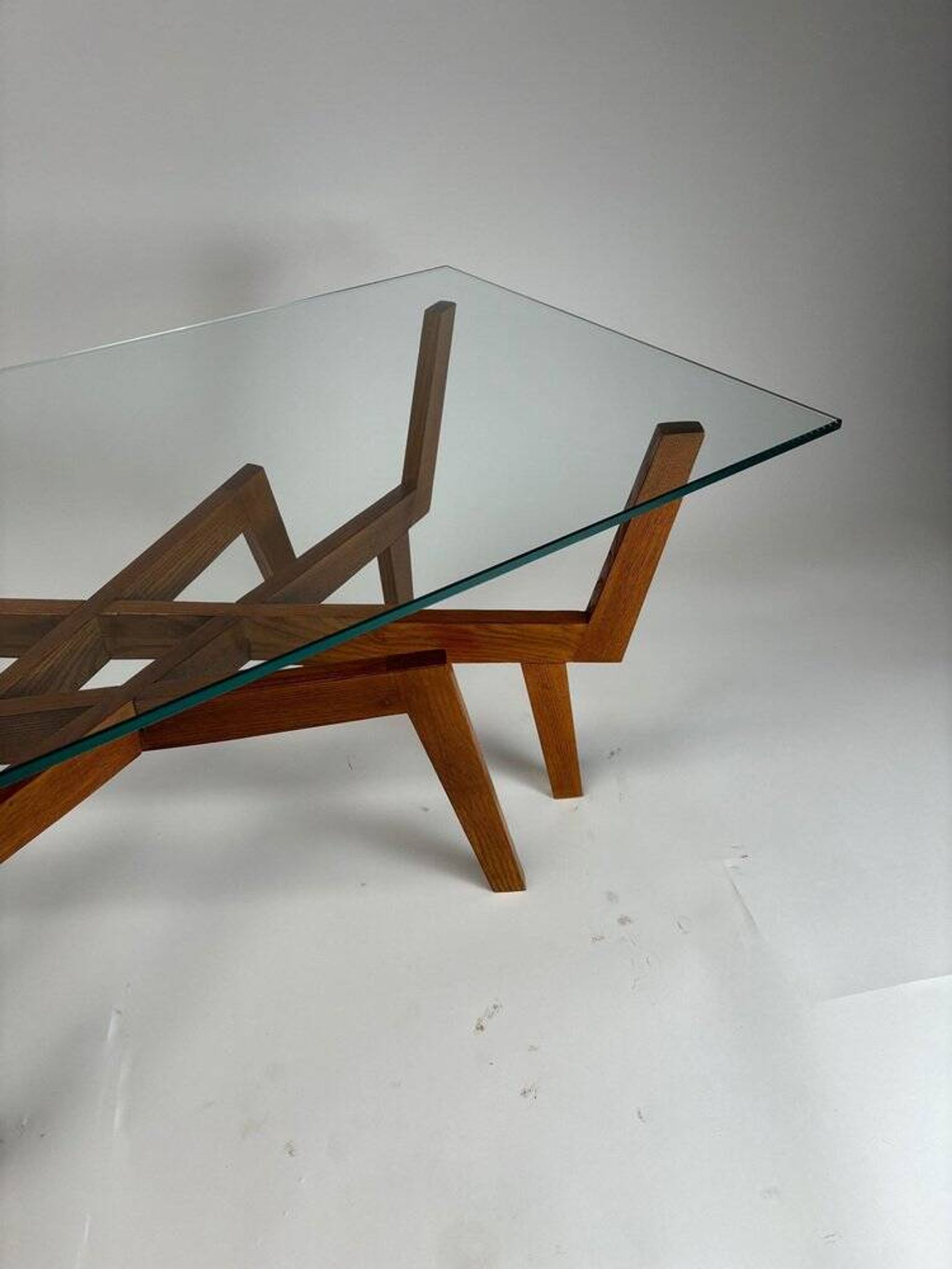 Mid-Century Modern Sculptural Wooden Coffee Table, Italy, 1950s