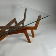 Mid-Century Modern Sculptural Wooden Coffee Table, Italy, 1950s