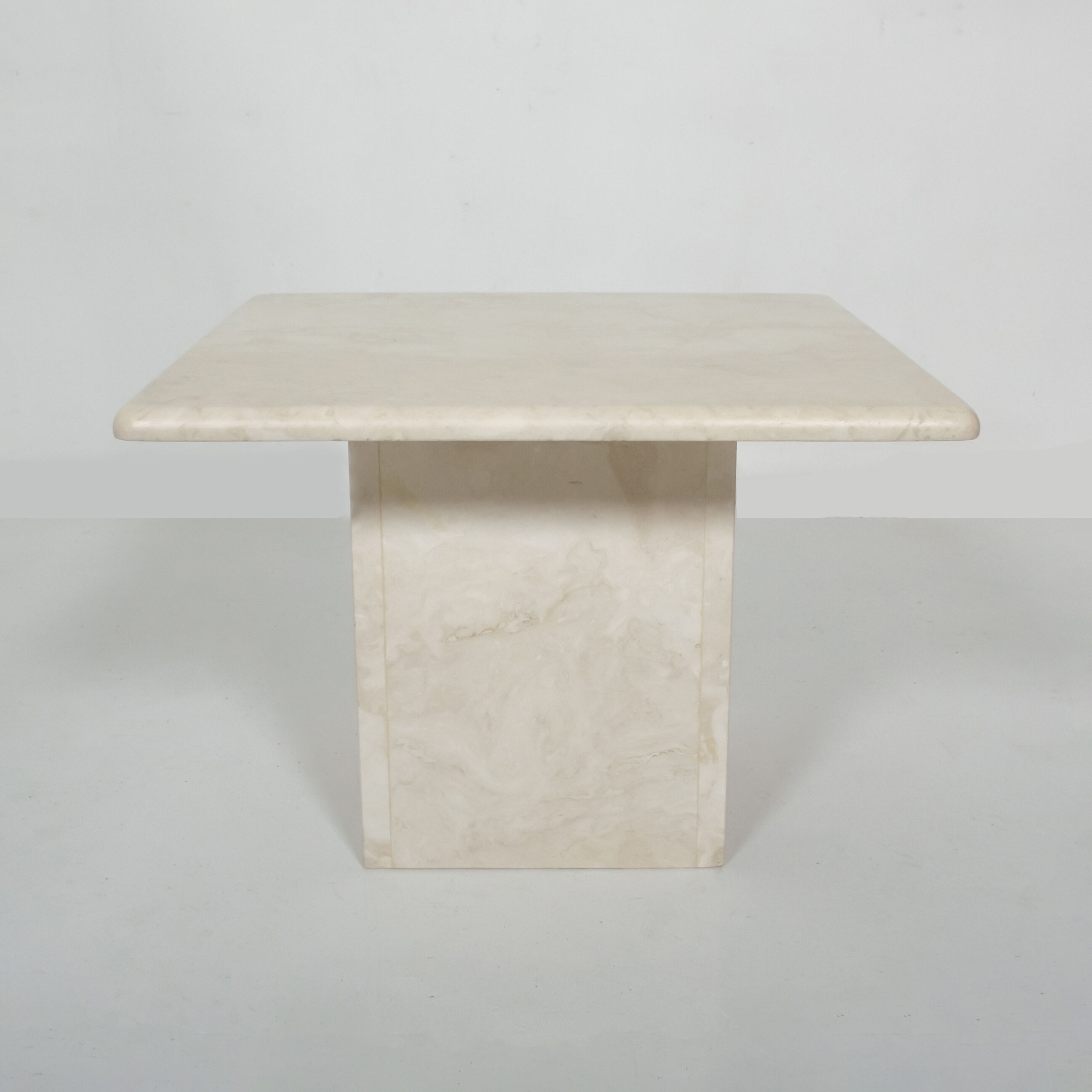 Set of 3 vintage travertine coffee tables, italy, 1970