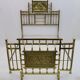 Art Nouveau Italian Brass Double Bed, Early 1900s