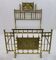 Art Nouveau Italian Brass Double Bed, Early 1900s