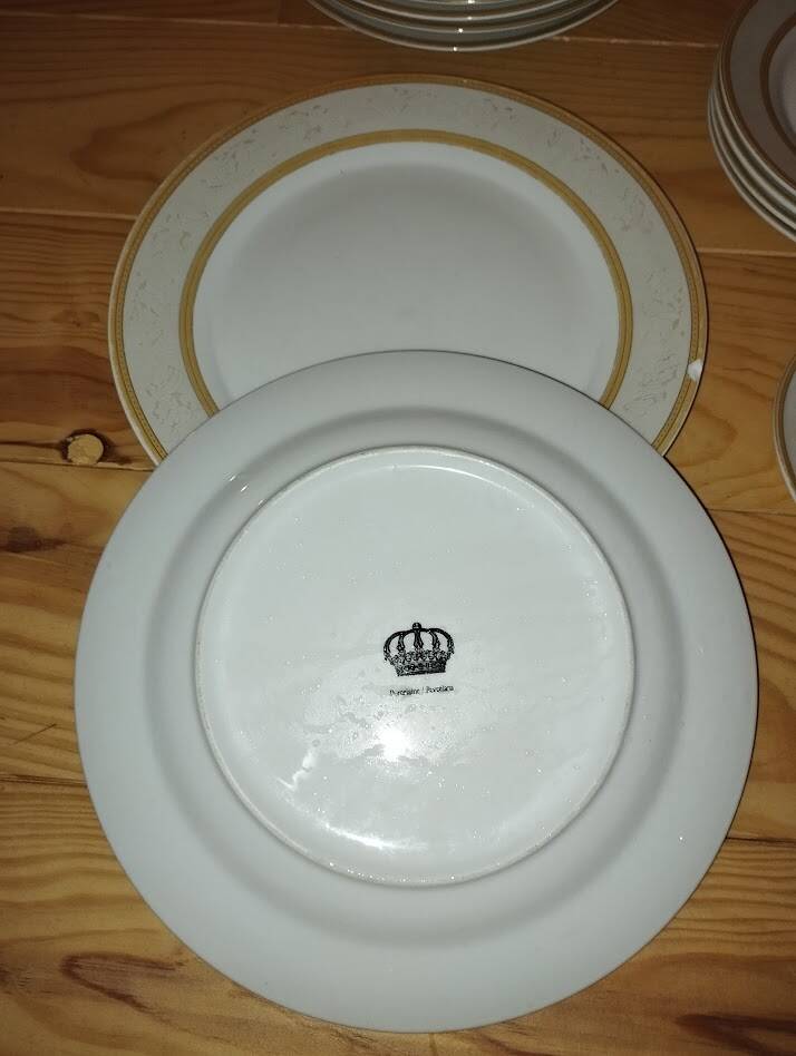 set of antique porcelain tableware from Austria – gilding –