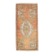 Hand-knotted Small Rug. Vintage Door Mat. Turkish Wool Seat Cover. Entryway Mat. Kitchen Rug