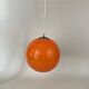 Vintage 70s orange glass pendant lamp